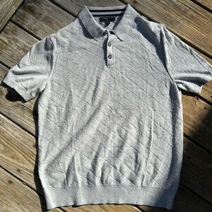 Banana Republic Light Gray Polo Shirt